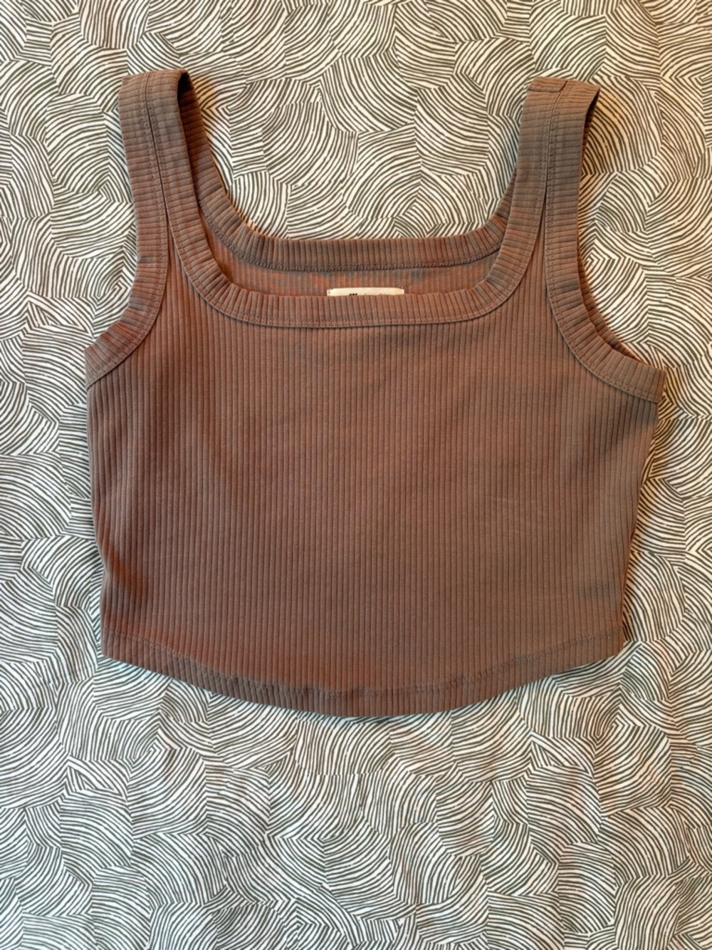 Ribbed Square Neck Tank Top - Women